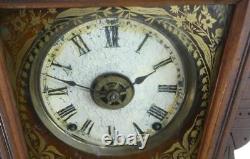 Antique Seth Thomas Aesthetic Movement Shelf Mantle Clock 8 Day Key & Pendulum