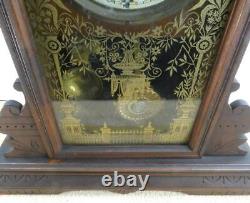 Antique Seth Thomas Aesthetic Movement Shelf Mantle Clock 8 Day Key & Pendulum