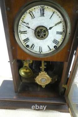 Antique Seth Thomas Aesthetic Movement Shelf Mantle Clock 8 Day Key & Pendulum