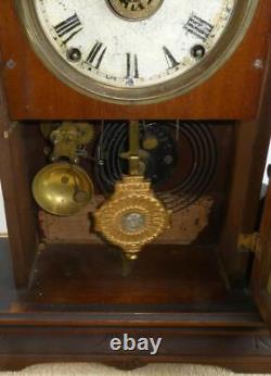 Antique Seth Thomas Aesthetic Movement Shelf Mantle Clock 8 Day Key & Pendulum