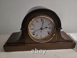 Antique Seth Thomas Alto Tambour Mantel Mantle Clock Adamantine Wood