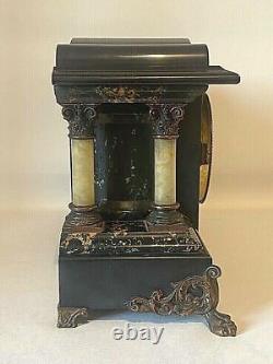 Antique Seth Thomas American Mantle Clock Lion Foot Chime Crown Greek Revival