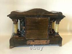 Antique Seth Thomas American Mantle Clock Lion Foot Chime Crown Greek Revival