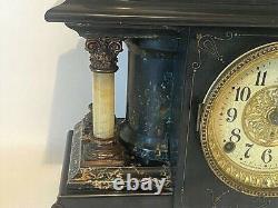 Antique Seth Thomas American Mantle Clock Lion Foot Chime Crown Greek Revival