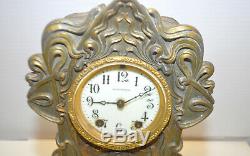 Antique Seth Thomas Art Nouveau Medusa Head Mantel Clock for restoration