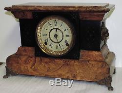 Antique Seth Thomas Art Noveau Chime Mantel Clock Adamantine 8 Day Working