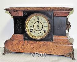 Antique Seth Thomas Art Noveau Chime Mantel Clock Adamantine 8 Day Working