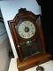 Antique-seth Thomas Atlanta City-walnut Shelf Clock-ca. 1885-to Restore-#f462