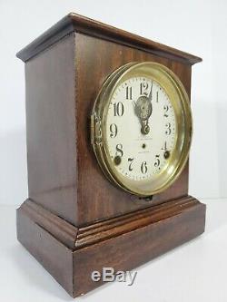 Antique Seth Thomas Automatic 8 Day Long Alarm Clock Mantle c1908