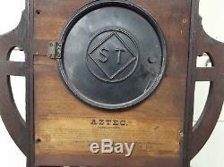 Antique Seth Thomas Aztec Mantle Shelf Parlor Clock WORKS! Pendulum & Key