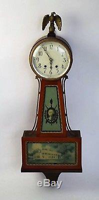 Antique Seth Thomas Banjo Clock George Washington