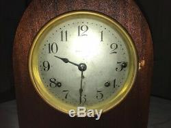 Antique Seth Thomas Beehive Mahogany Case Clock W Chimes