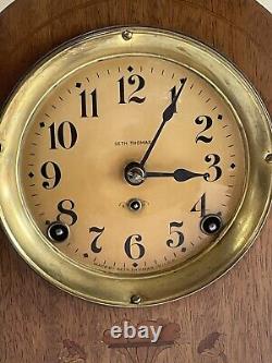 Antique Seth Thomas Beehive Shelf Mantel Gong Chime Clock 8 Day 89AD Movement
