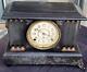 Antique Seth Thomas Black Adamantine Mantel Clock With Key Needs Tlc -1890s