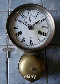 Antique Seth Thomas Brass Bottom Bell Ship's Clock Working Condition Circa 1889