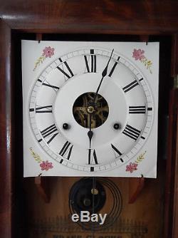 Antique Seth Thomas Brass Clocks Plymouth Hollow, MA Wood Large Shelf Weights