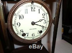 Antique-Seth Thomas-Brass Crystal Regulator Clock-Ca. 1910-Parts/Restore-#T559
