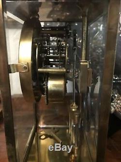 Antique Seth Thomas Brass Crystal regulator clock A-48-N running great sound