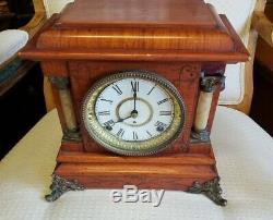 Antique Seth Thomas Brass, Mantel Clock 1920-40's Free Ship