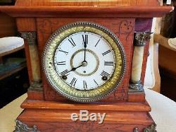 Antique Seth Thomas Brass, Mantel Clock 1920-40's Free Ship