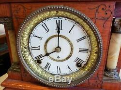 Antique Seth Thomas Brass, Mantel Clock 1920-40's Free Ship