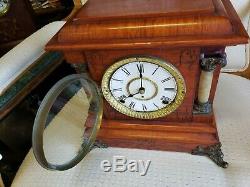 Antique Seth Thomas Brass, Mantel Clock 1920-40's Free Ship