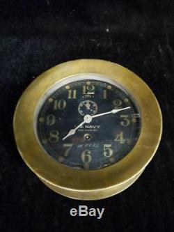 Antique Seth Thomas Brass Navy Deck Clock
