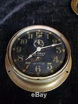 Antique Seth Thomas Brass Navy Deck Clock