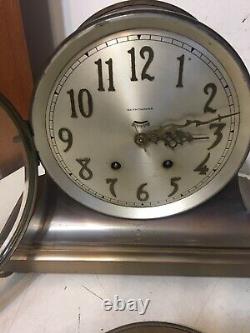 Antique Seth Thomas Brass Or Copper Ships Clock Style Mantle Clock 6 Dial