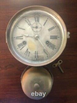 Antique Seth Thomas Brass Outside Bell Ships Clock Ca. 1870-1880s