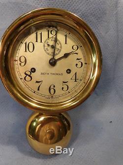 Antique Seth Thomas Brass Ship Clock