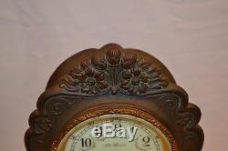 Antique Seth Thomas Bronze Mantle Clock 48L Runs