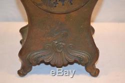 Antique Seth Thomas Bronze Mantle Clock 48L Runs