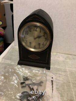 Antique Seth Thomas Cabinet Mantle Clock Not Running- Hand Is Broken- With Pieces