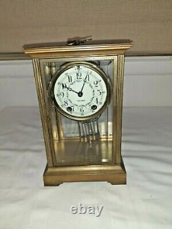 Antique Seth Thomas Carriage Mantle Clock Working Condition 11 Tall