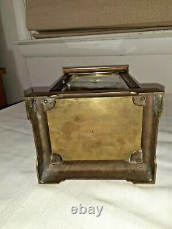 Antique Seth Thomas Carriage Mantle Clock Working Condition 11 Tall