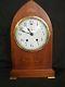 Antique Seth Thomas Cathedral Mantel Clock Marquetry Inlay Chime Porcelain Works