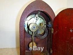 Antique Seth Thomas Chime Key-wind Mahogany Gothic Bracket Clock Working