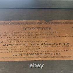 Antique Seth Thomas Clock 1890s Wind Up Mantle Adamantine 4 Column