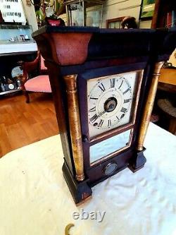Antique Seth Thomas Clock Co, Mahogany Wood Mantel Clock 18741899 We Ship