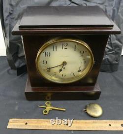 Antique Seth Thomas Clock Rosewood Adamantine Cabinet