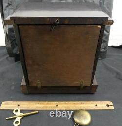 Antique Seth Thomas Clock Rosewood Adamantine Cabinet