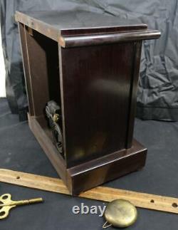 Antique Seth Thomas Clock Rosewood Adamantine Cabinet