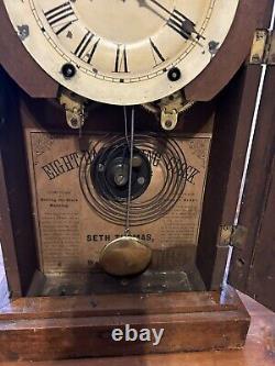 Antique Seth Thomas Cottage Clock 8 Day Key Wind Circa 1870 Project