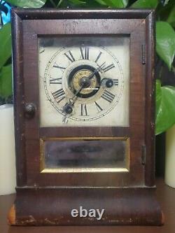 Antique Seth Thomas Cottage Mantle Clock c1863 S&T Hands SUPER RARE & WORKING