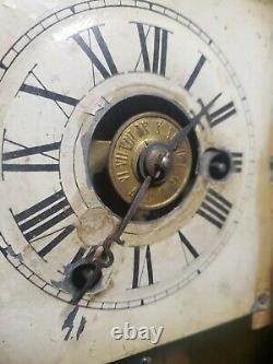 Antique Seth Thomas Cottage Mantle Clock c1863 S&T Hands SUPER RARE & WORKING