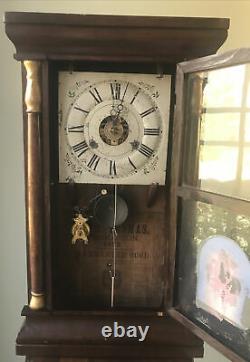 Antique Seth Thomas Crossover COLUMN T&S and Alarm Shelf Clock ca 1866