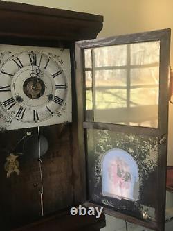 Antique Seth Thomas Crossover COLUMN T&S and Alarm Shelf Clock ca 1866