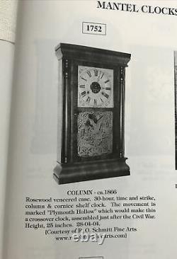 Antique Seth Thomas Crossover COLUMN T&S and Alarm Shelf Clock ca 1866