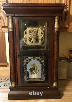 Antique Seth Thomas Crossover COLUMN T&S and Alarm Shelf Clock ca 1866